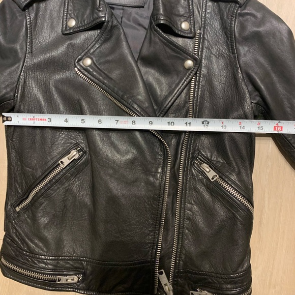 ALL SAINTS | “Bourne” Black Leather Jacket 🖤 - Picture 3 of 7